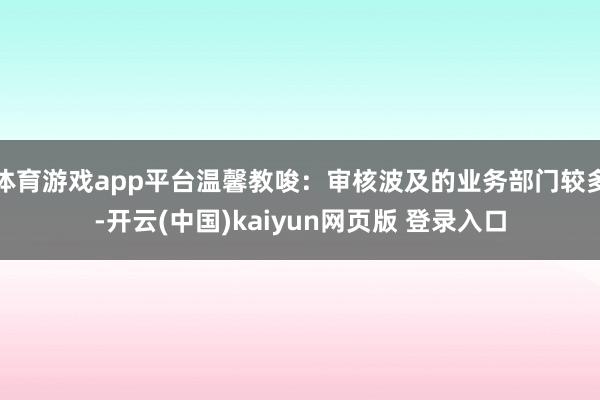 体育游戏app平台温馨教唆：审核波及的业务部门较多-开云(中国)kaiyun网页版 登录入口