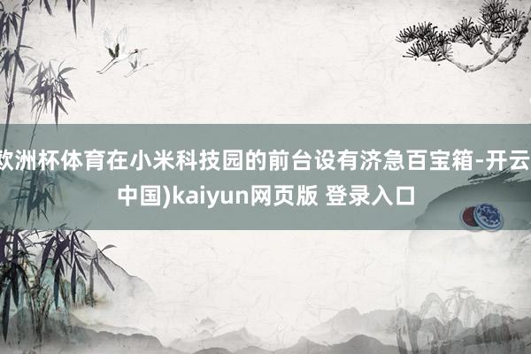 欧洲杯体育在小米科技园的前台设有济急百宝箱-开云(中国)kaiyun网页版 登录入口